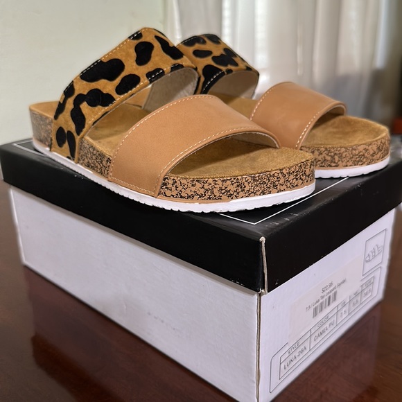 Luka Tan Leopard Sandal - Picture 2 of 7
